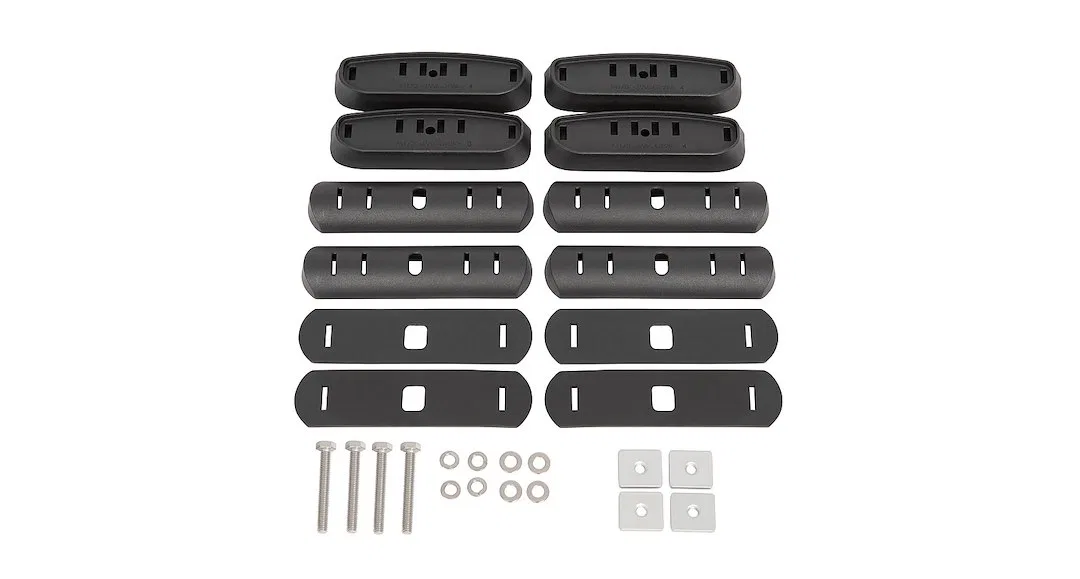 RCP73-BK – RHINO RACK Roof Rack Mounting Kit, Fits Rhino Rack's RC/ RV Roof Racks Set Of 2 With Molding Pads And Moun...